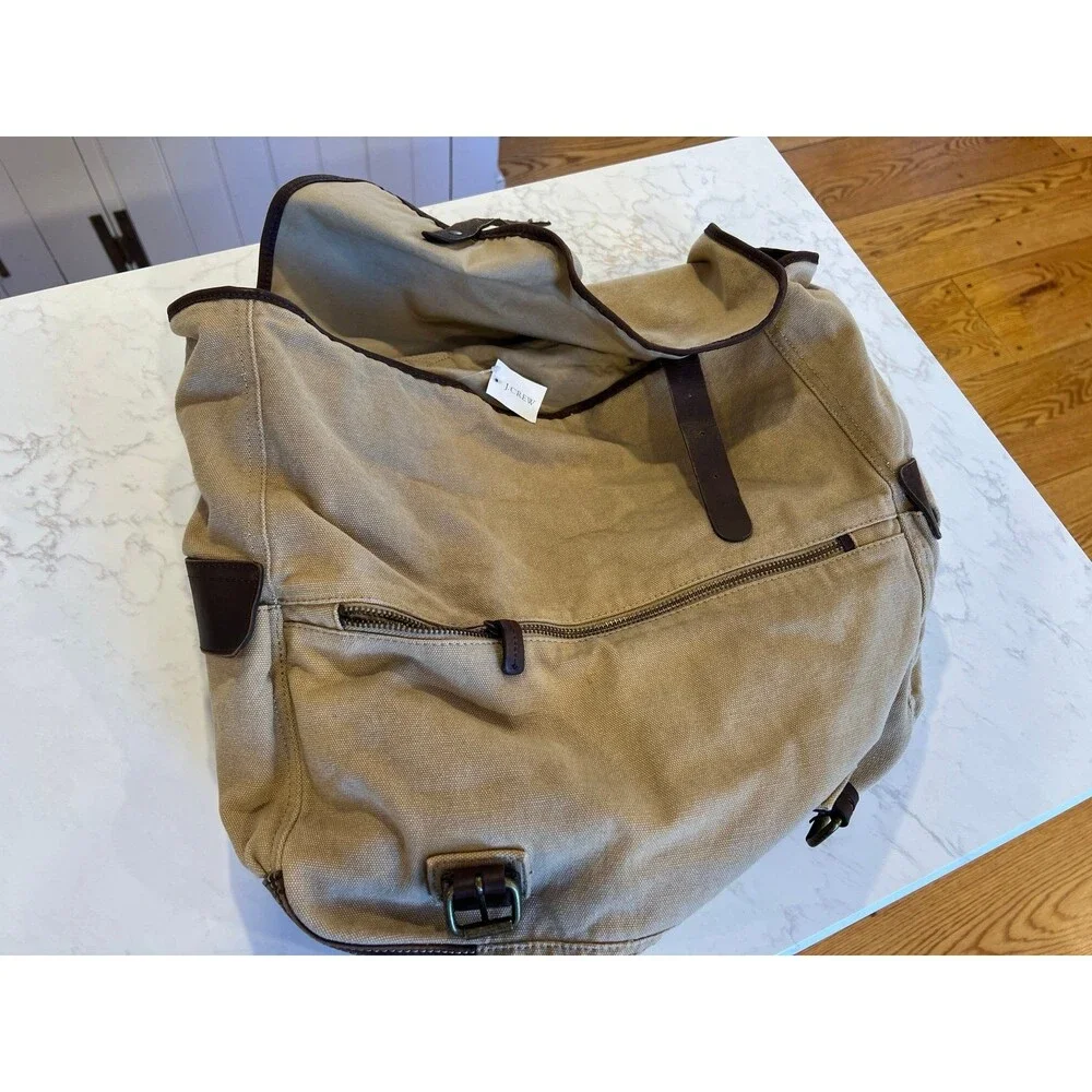 VTG J Crew Crossbody Mailbag Leather Bottom - New with Tag, Abingdon